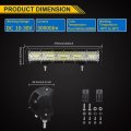 Skyworld Led Light Bar 15 Inch 300w Spot Flood Combo Beam 12v 24v Work Driving Fog Lamp With Rocker Switch Wiring Harness Kit