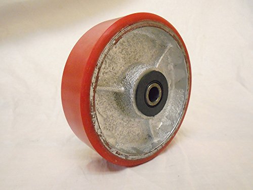 6" x 2" Polyurethane Wheel on Steel Hub w/ Roller Brg & FREE 1/2" Bushing 1200lb 