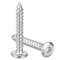 M6 X 40mm 50 Pack Flat Round Socket Head Screws Stainless Steel Self Tapping Full Thread Hex Cap Bolt For Wood Furniture 