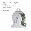 Uxcell 2set 72mm Ceiling Mount Single Pulley Block Iron Hanging Wire Towing Wheel Cable Rope Runner Roller In Zinc Plated