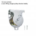 Uxcell 2set 72mm Ceiling Mount Single Pulley Block Iron Hanging Wire Towing Wheel Cable Rope Runner Roller In Zinc Plated
