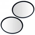 Trq 8 5 Round Convex Mirror Pair Stainless Steel Heated Offset Stud W Bracket 