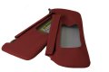 Autoguru Sunvisors 2pc Cover Leather Made For Acura Rsx 2002-2006 Red