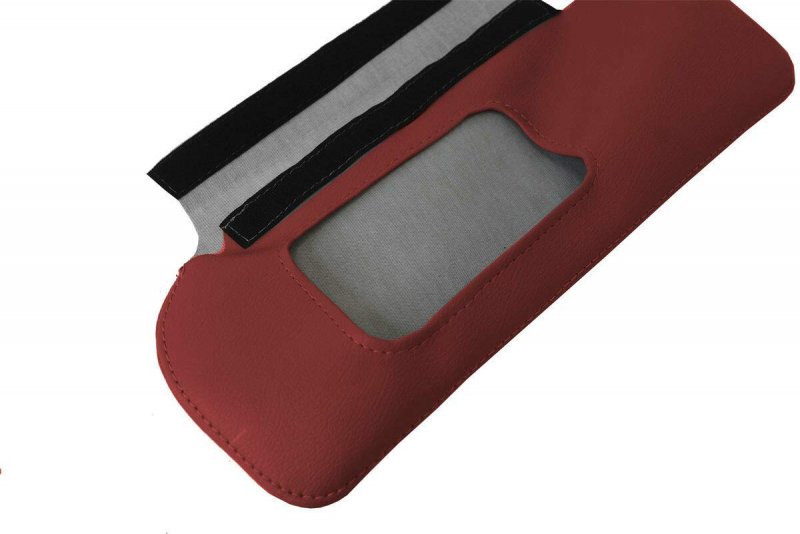 Autoguru Sunvisors 2pc Cover Leather Made For Acura Rsx 2002-2006 Red