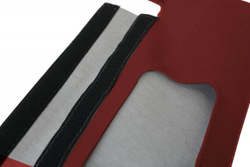 Autoguru Sunvisors 2pc Cover Leather Made For Acura Rsx 2002-2006 Red