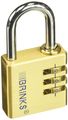Keeper Brinks 171-40051 40mm Solid Brass 3-dial Resettable Lock 