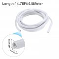Uxcell Edge Trim White U Shape Protector Rubber With Steel Clips Fits 1 64 -1 16 14 76ft 4 5meter Length Door Guards