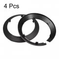 Uxcell Pipe Cover Decoration 110mm Pp Plastic Escutcheon Water Drain Line Black 4pcs
