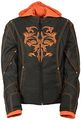 Nexgen Womens Doulon 1300 Nylon Twill Fleece Hooded Jacket Black Orange Xxx-large 