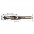 Uxcell Reduced Shank Twist Drill Bits 22mm High Speed Steel 4341 With 12 7mm 1 2 For Stainless Alloy Metal Plastic Wood