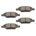 Rear D1033 Semi-metal 4pcs W Hardware Disc Brake Pad Set 