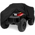 Deluxe All-weather Water Repellent Atv Cover Universal Fits Up To 76 Length 4-wheeler 4x4 Black 190t Protects From Rain Dust