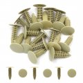 Uxcell 20 Pcs Beige Car Bumper Fender Plastic Rivets Fasteners Clips 7mm X 6mm Hole Universal