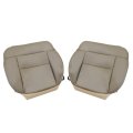 Secos Driver Passenger Side Bottom Leather Seat Covers Beigetan For Ford F-150 Lariat Xl Xlt Stx 2005 2006 2007 2008 