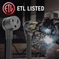 15ft Welder Extension Cord 8 Awg 250 Volt Power Nema 6-50p To 6-50r For Welding Machines 40a 3 Conductor Heavy Duty Water