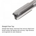 Uxcell M8 X 0 75 Straight Flute Thread Tap And 7 2mm Twist Drill Bit Set Metric M35 Cobalt High Speed Steel Machine Threading