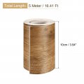 Uxcell Wood Grain Tape 3 94 X16 41 Ft Wall Paper Border Sticker Self-adhesive Repair Patch For Corner Table Door Sofa Furniture