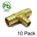 10 New 3 4 X 1 2 Pex Brass Lead Free Tees Fitting Replace Viega 46443 By The Rop Shop