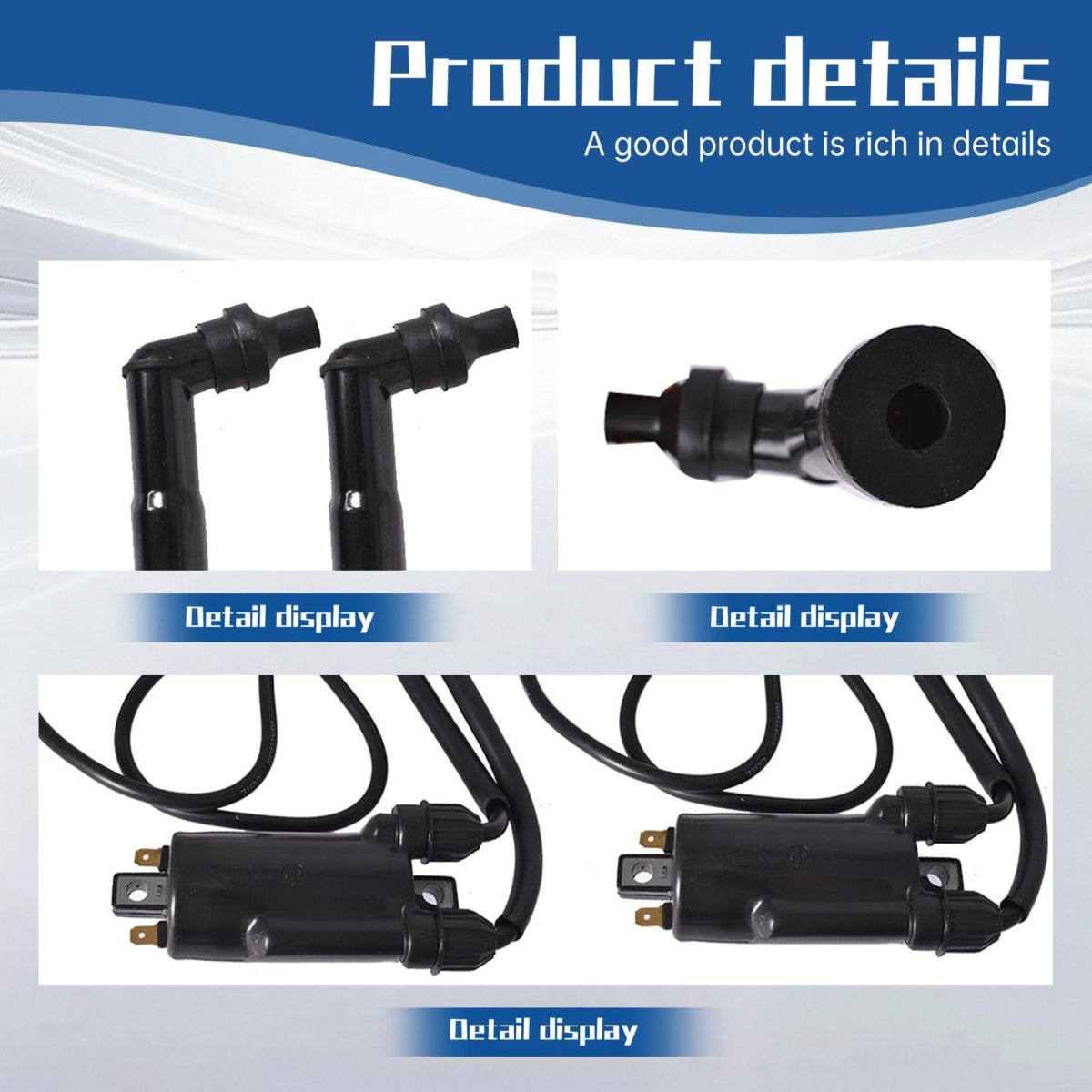 Ignition Coils And Caps Replacement For Honda Cb650 Cb650c Gl1100 Gl1200 Cb650sc Nighthawk Black 30500-422-003