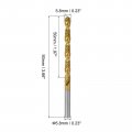 Uxcell 5 8mm Drill Bits High Speed Steel Straight Shank 93mm Length Twist Bit Fully Ground Titanium Coated 4 Pcs