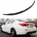 Aintier 1pc Abs Spoiler Wing Compatible For 2014-2018 Infiniti Q50 Matte Black Rear Trunk Tail