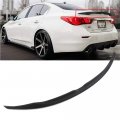 Aintier 1pc Abs Spoiler Wing Compatible For 2014-2018 Infiniti Q50 Matte Black Rear Trunk Tail