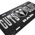 Ipick Image Made For Ram Logo Guts-glory In Gray Metal Look Graphic Special Aluminum License Plate