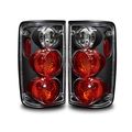 Winjet Taillight Assembly Lamps For 1989 1990 1991 1992 1993 1994 1995 Pickup Truck 89-95 Rear Lights Black Housing Clear Lens 