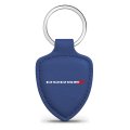 Dodge Blue Shield-shape Style Genuine Leather Key Chain Official Licensed