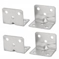 28mmx28mmx37mm Stainless Steel L Shape Angle Bracket Corner Joint Fastener 4pcs 