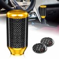 Eparts Jdm Universal Carbon Fiber 5 6 Speed Manual Transmission Gear Shift Stick Shifter Style Knob Gold 
