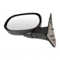 Ocpty Black Driver Side View Mirror Textured With Manual Adjustment Folding Compatible For 1998-2002 Dodge Ram 2500 55076479ab