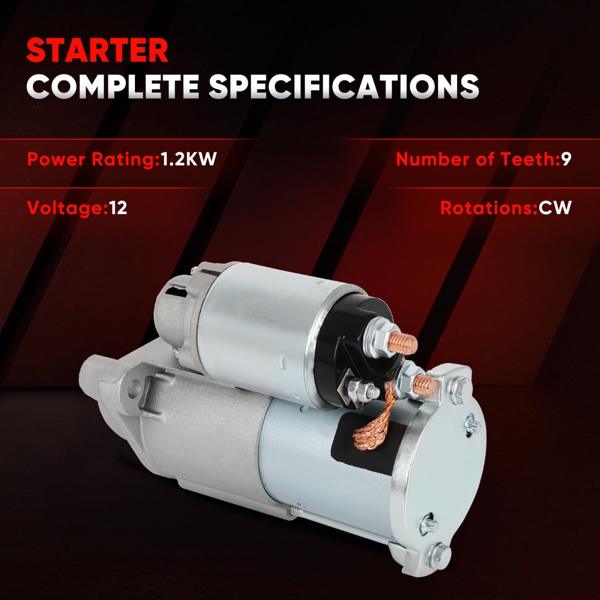6946 Starter Motor Replacement For Saturn Astra L4 1 8l 2008 20092v 1 2kw 9 Tooth Pinion Pmgr Replaces 6946n 55556092