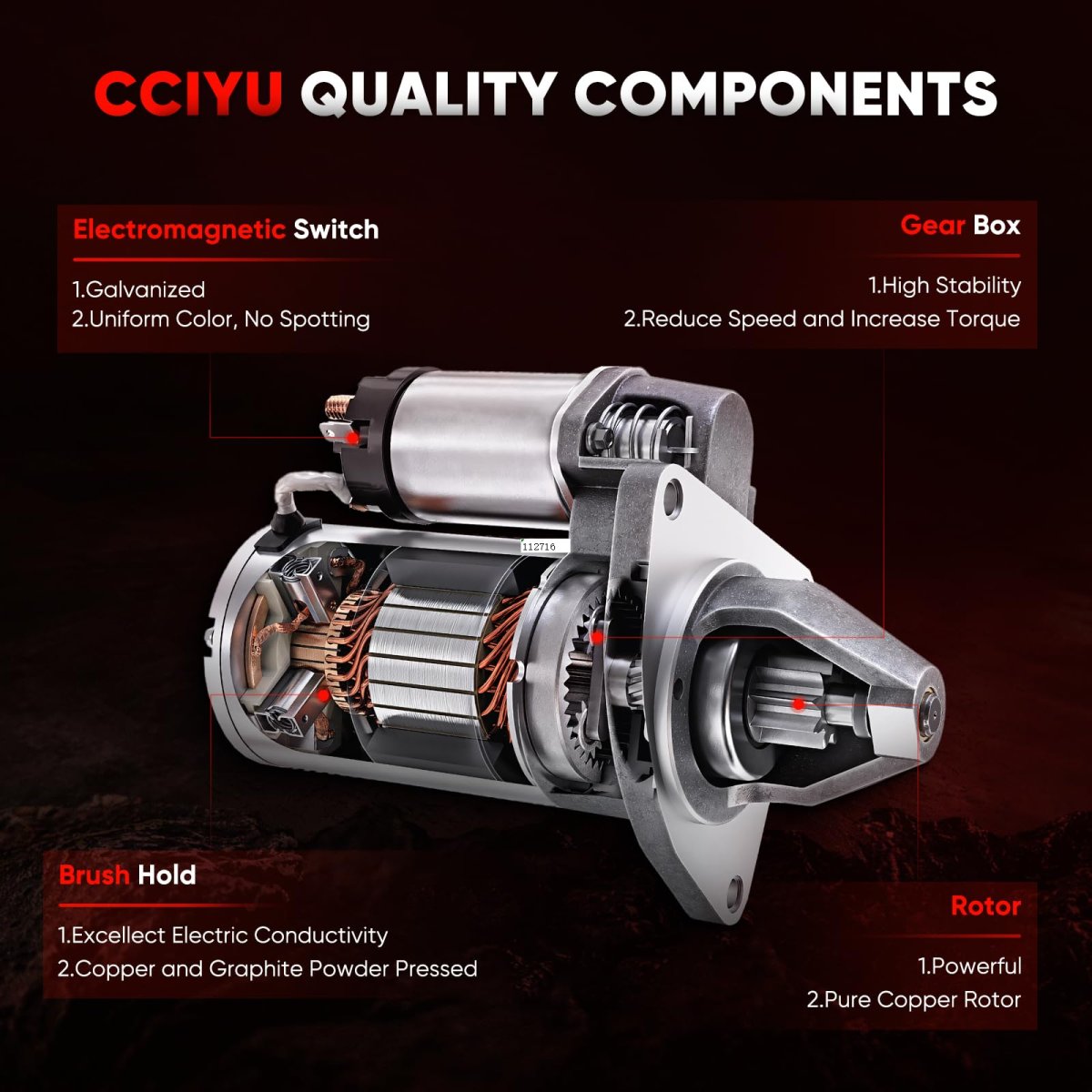 6946 Starter Motor Replacement For Saturn Astra L4 1 8l 2008 20092v 1 2kw 9 Tooth Pinion Pmgr Replaces 6946n 55556092