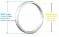 Stancemagic Hubcentric Rings Pack Of 4 66 9mm Id To 74 1mm Od Silver Aluminum Hubrings For Cadillac Chevrolet Gmc Buick With