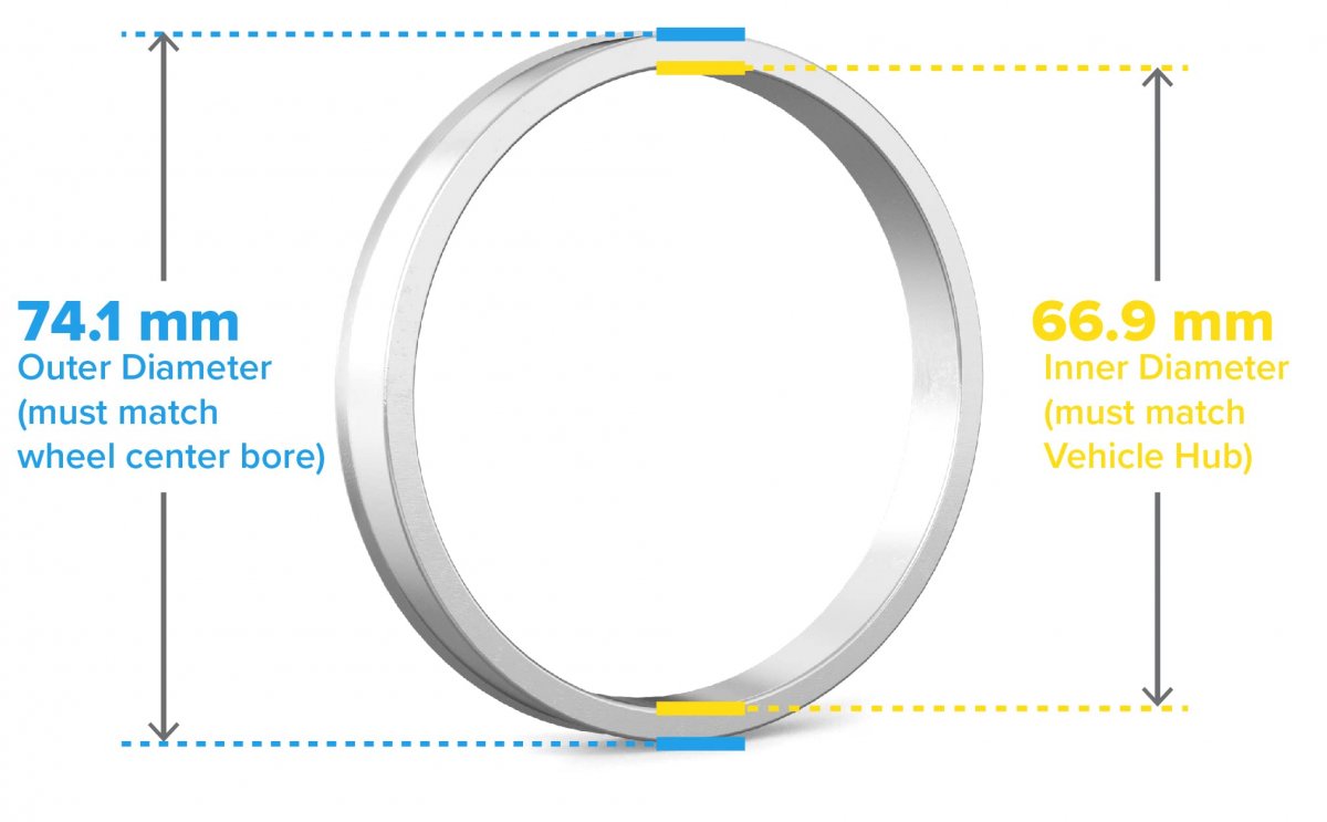 Stancemagic Hubcentric Rings Pack Of 4 66 9mm Id To 74 1mm Od Silver Aluminum Hubrings For Cadillac Chevrolet Gmc Buick With