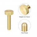 Uxcell Knurled Thumb Screws M5x25mm Flat Brass Bolts Grip Knobs Fasteners For Home Electronic Machine 5pcs