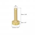 Uxcell Knurled Thumb Screws M5x25mm Flat Brass Bolts Grip Knobs Fasteners For Home Electronic Machine 5pcs