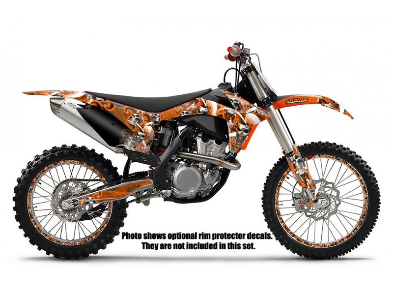 2011-2012 Sx Jester Orange Senge Graphics Complete Kit For Ktm