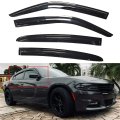 Window Visors Rain Guards Vent Shades For Dodge Charger Enforcer 2011 2020 4 Piece Acrylic Semi Transparent Black Side 