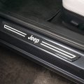 Ipick Image Compatible With Jeep Black Real Carbon Fiber 4 Pcs Universal Car Door Sill Step Protector Kick Plates Set Of