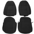 Hecasa Full Set Seat Covers Compatible With 1991-1995 Jeep Wrangler Yj Front And Rear Black Cloth Cover