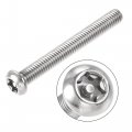 Uxcell M6x50mm Torx Security Machine Screw 20pcs Pan Head Screws Inside Column With T30 L-type Wrench 304 Stainless Steel