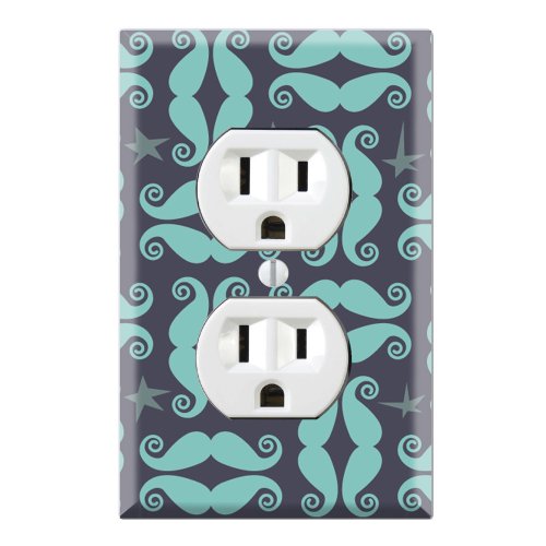 Mustache Decorative Outlet Plate Cover