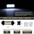Vipmotoz 4pcs White Led Grille Light Chrome Marker Parking Drl Running Lamp Kit W Wiring Harness Included For 2016-2023 Toyota