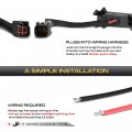 Vipmotoz 4pcs White Led Grille Light Chrome Marker Parking Drl Running Lamp Kit W Wiring Harness Included For 2016-2023 Toyota