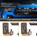 Vipmotoz 4pcs White Led Grille Light Chrome Marker Parking Drl Running Lamp Kit W Wiring Harness Included For 2016-2023 Toyota