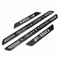 Ipick Image For Ford F-150 Lightning Real Carbon Fiber 4 Pcs Universal Door Sill Step Protector Guard Decal Plates