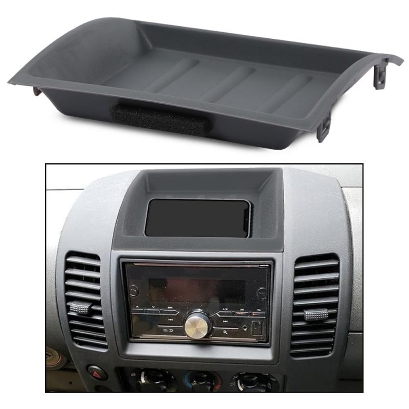 Upper Dash Bezel Storage Box W O Silver Trim And 6-cd Changer Premium Audio For Nissan Xterra 2005-2013 Fit Pathfinder