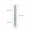 Uxcell M8 Hanger Bolts Length 2-3 4 70mm Double Headed Self-tapping Screw 8mm Wood Joint Furniture Legs 16pcs